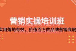 ZX5158 营销实操培训班:简单实用-落地有效,价值百万的品牌营销底层逻辑