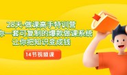 【WZ5161】 28天-做课高手特训营,教你一套可复制的爆款做课系统,让你把知识变成钱